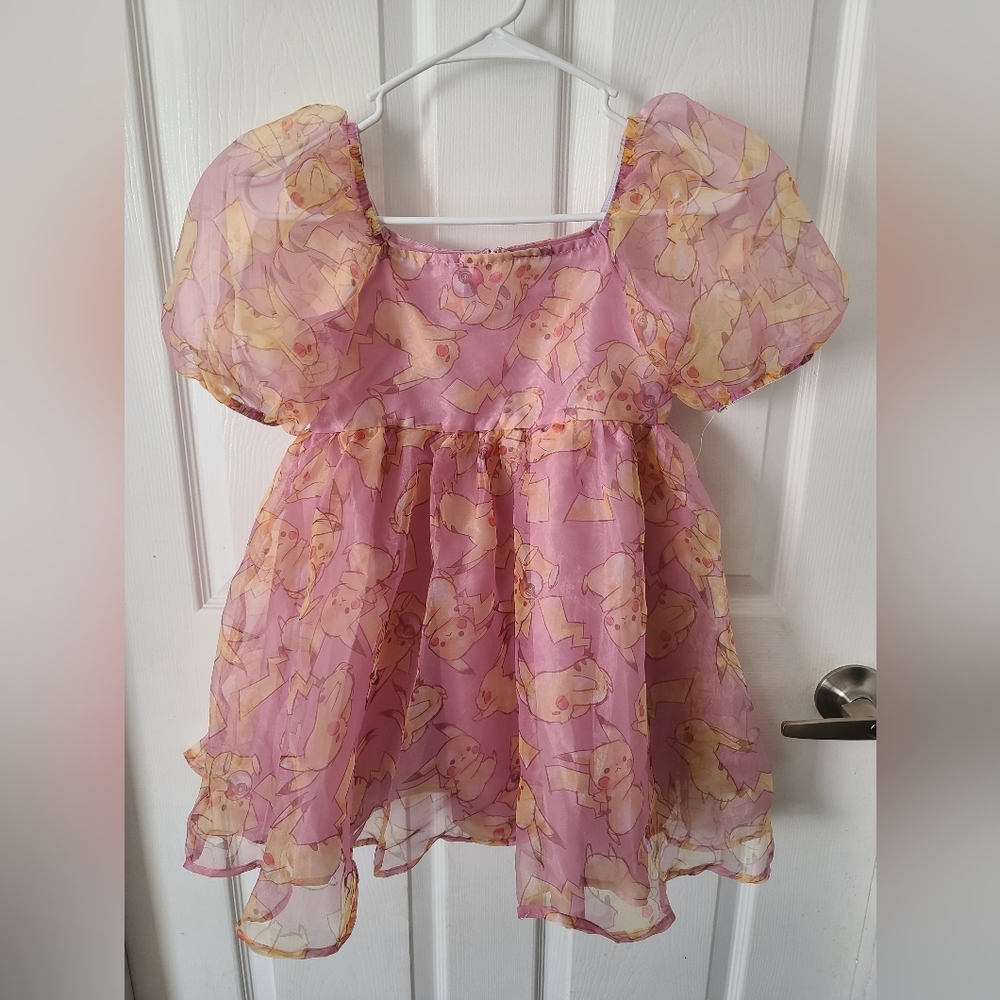 NWOT Girls Pokemon Pikachu organza dress